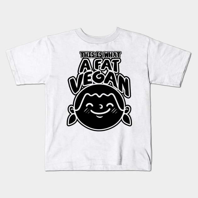 Funny Vegan Design Vegetarian Kids T-Shirt by Shiva121